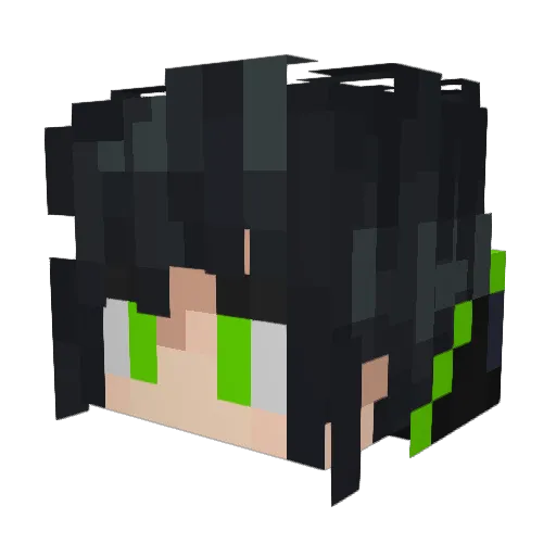 Emmet16 Minecraft avatar head, 3D render