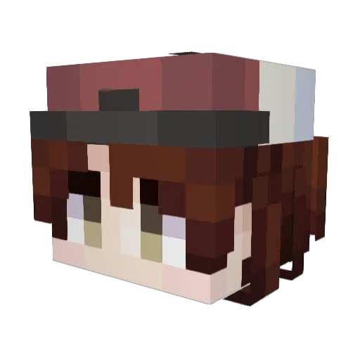 Emmet Minecraft avatar head, 3D render