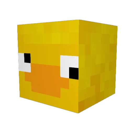 EmmettVDB Minecraft avatar head, 3D render