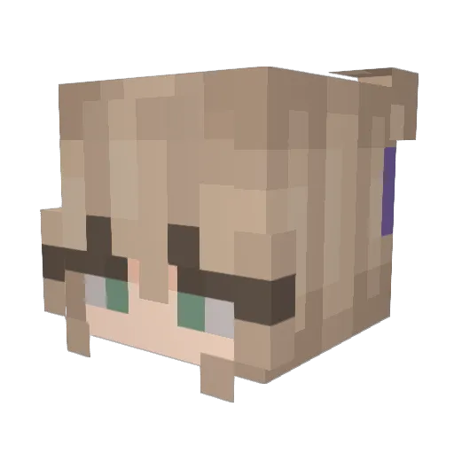 Emmi1210 Minecraft avatar head, 3D render