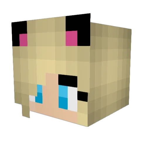 Emmi2005 Minecraft avatar head, 3D render