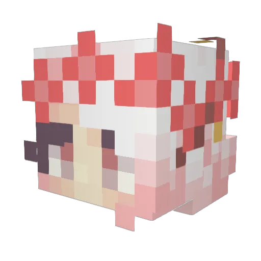 Emmi_12 Minecraft avatar head, 3D render