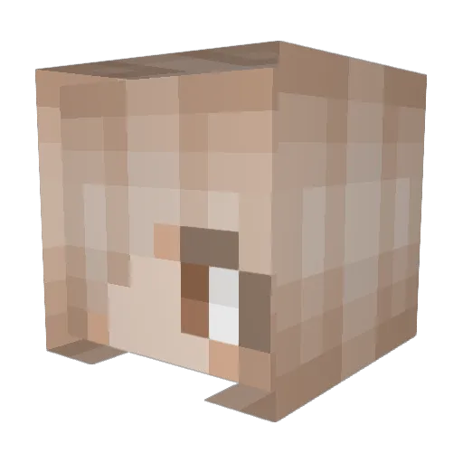 EmmieBuilds Minecraft avatar head, 3D render
