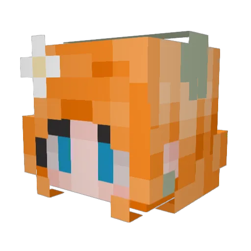 EmmieZombieArmy Minecraft avatar head, 3D render