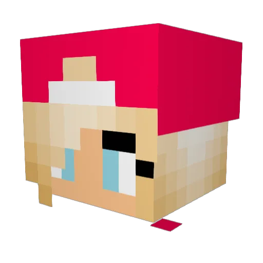 Emmie_04 Minecraft avatar head, 3D render