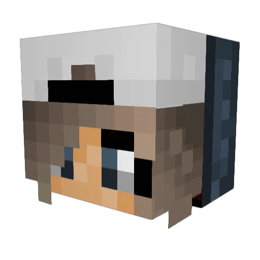 Emmimilie Minecraft avatar head, 3D render
