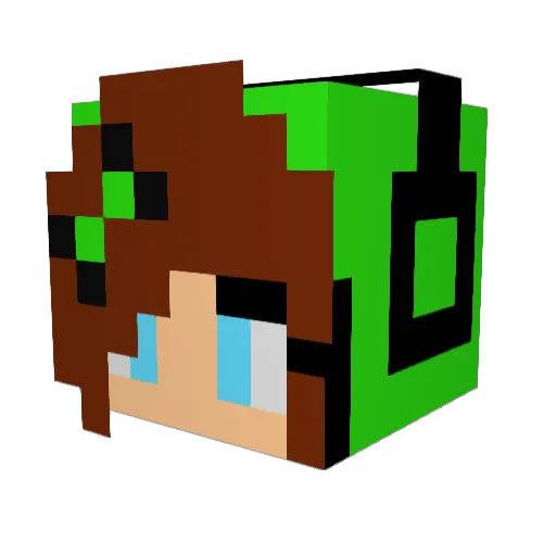 Emmis123 Minecraft avatar head, 3D render