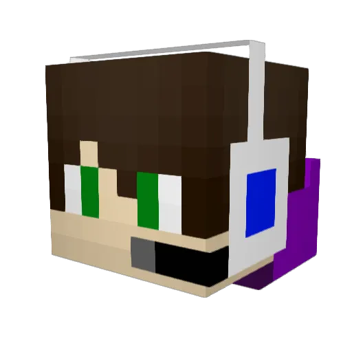 Emmittmaster10 Minecraft avatar head, 3D render