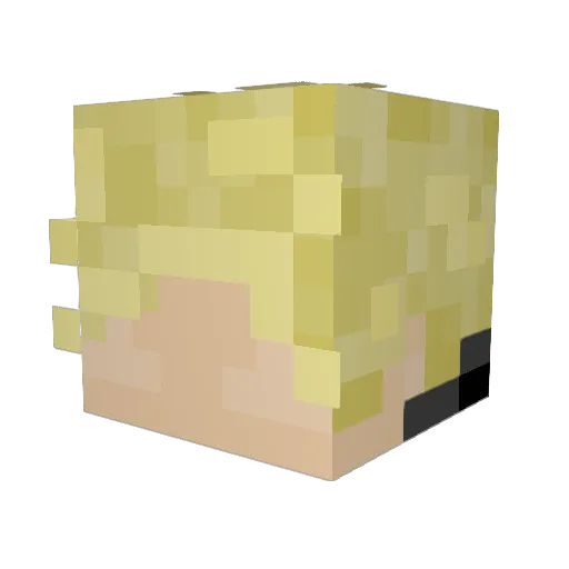 Emmm_7 Minecraft avatar head, 3D render