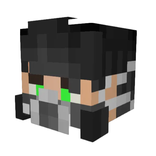 Emmo_1 Minecraft avatar head, 3D render
