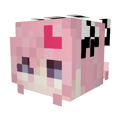 Emmua Minecraft avatar head, 3D render