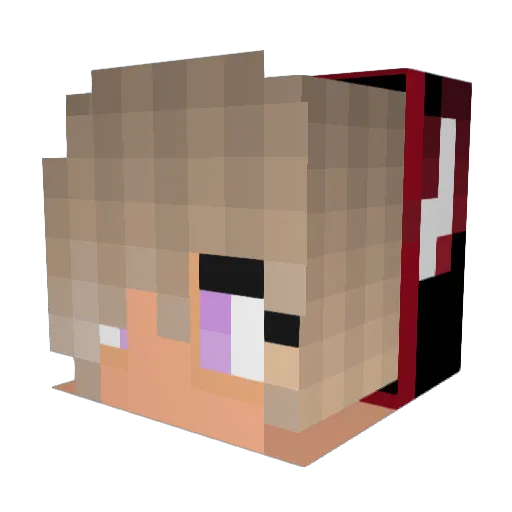 Emmy15 Minecraft avatar head, 3D render