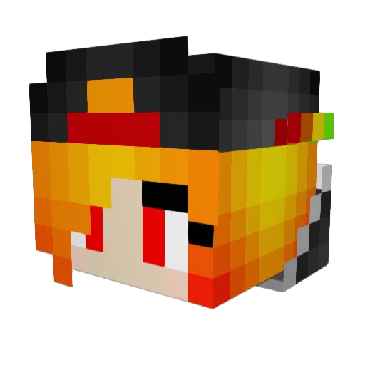 Emmy91 Minecraft avatar head, 3D render
