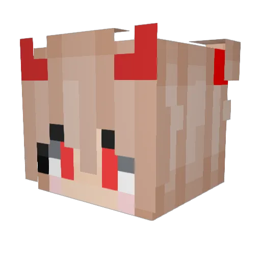 EmmyEmys Minecraft avatar head, 3D render
