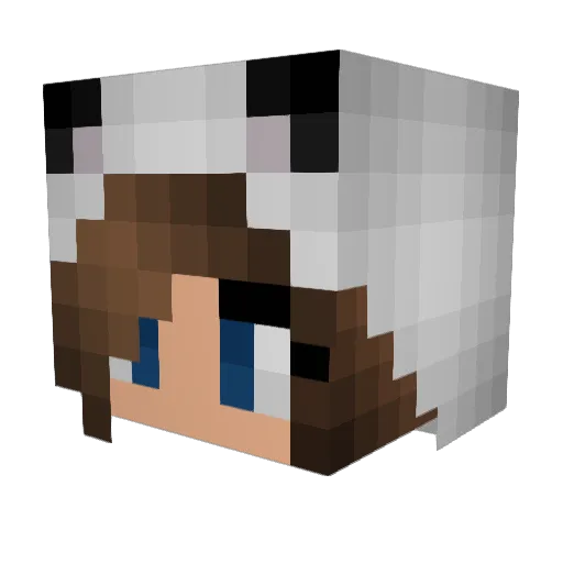 EmmyLouHaze Minecraft avatar head, 3D render