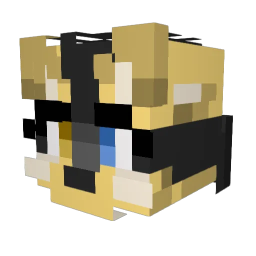 EmmyTheB Minecraft avatar head, 3D render
