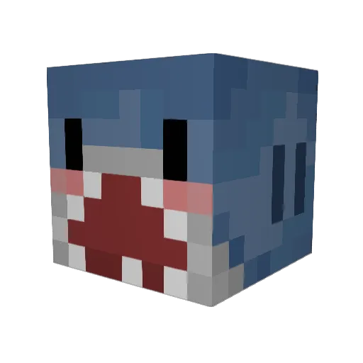 Emmy_award Minecraft avatar head, 3D render