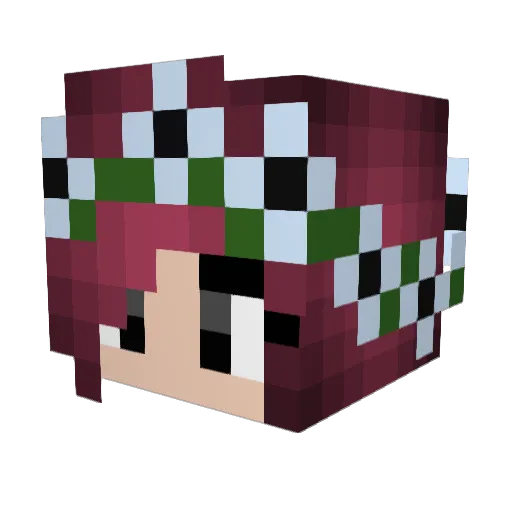 Emmyplays10 Minecraft avatar head, 3D render