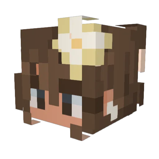 Emmypop14 Minecraft avatar head, 3D render