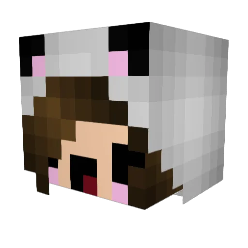 Emmyx3 Minecraft avatar head, 3D render