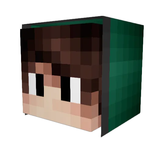 Emmyzed Minecraft avatar head, 3D render