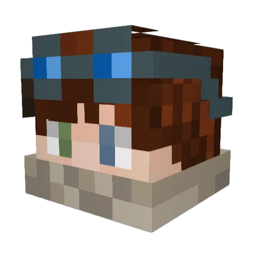 Emnal Minecraft avatar head, 3D render