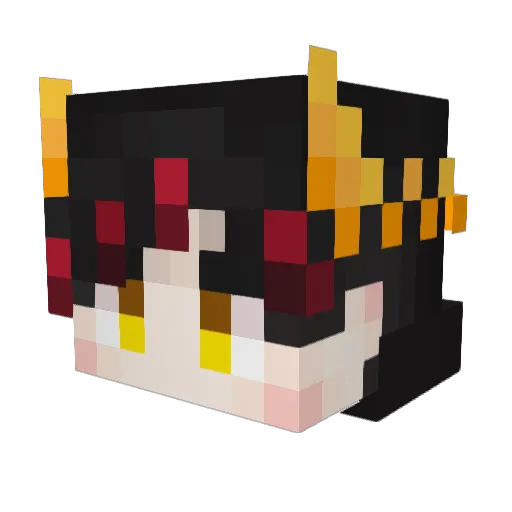 Emnder Minecraft avatar head, 3D render