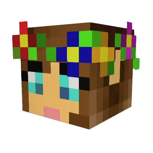 Emnine Minecraft avatar head, 3D render