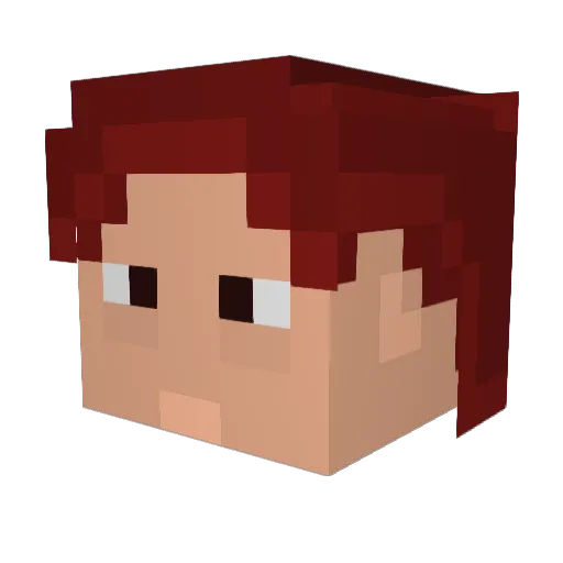 Emo112 Minecraft avatar head, 3D render