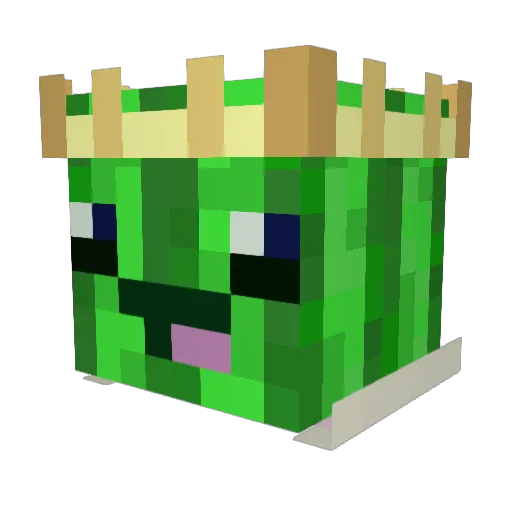 EmoBeans Minecraft avatar head, 3D render