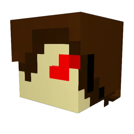 EmoBrine7 Minecraft avatar head, 3D render