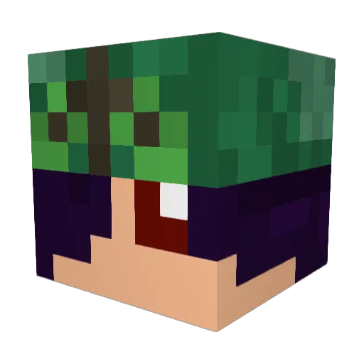 EmoDemon00 Minecraft avatar head, 3D render