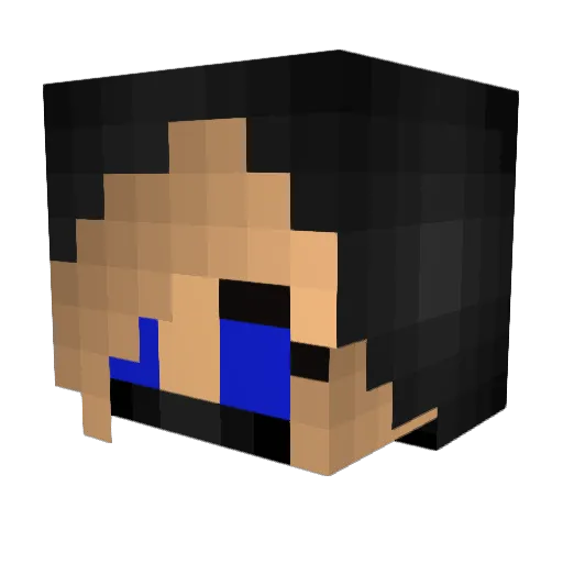 EmoEntchen Minecraft avatar head, 3D render