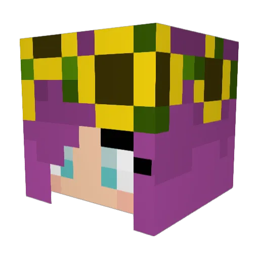 EmoFluffball41 Minecraft avatar head, 3D render