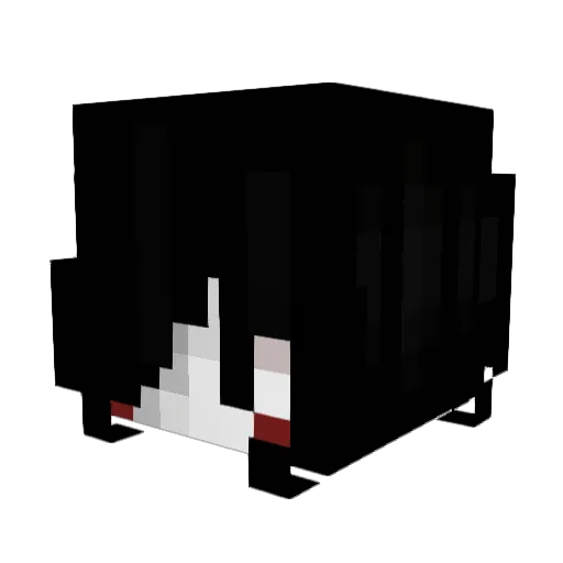 EmoGirlThighJob Minecraft avatar head, 3D render