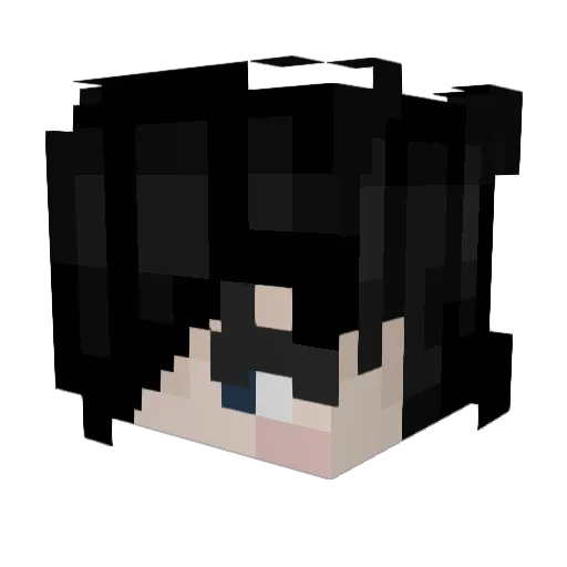 EmoGrinch Minecraft avatar head, 3D render