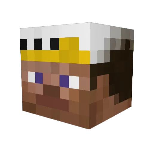 EmoJonJon Minecraft avatar head, 3D render