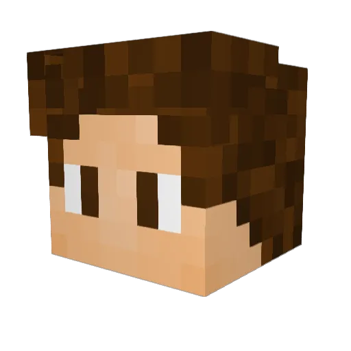 EmoKalashnika Minecraft avatar head, 3D render