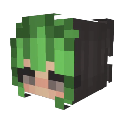 EmoNFriendz Minecraft avatar head, 3D render