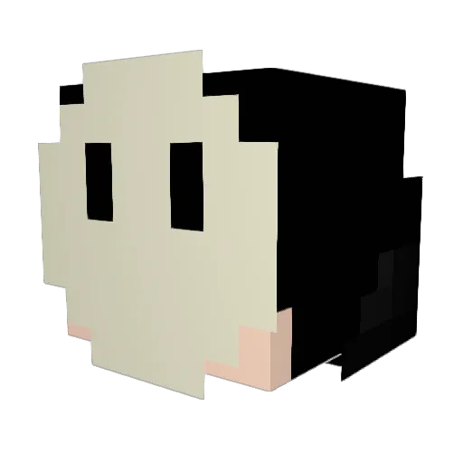 EmoPotatoes Minecraft avatar head, 3D render