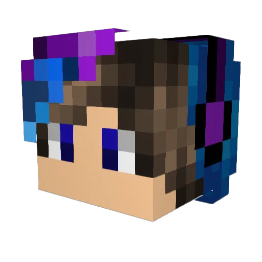 EmoPulse Minecraft avatar head, 3D render