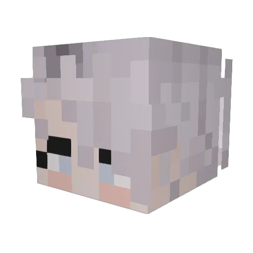 EmoSatoshi Minecraft avatar head, 3D render