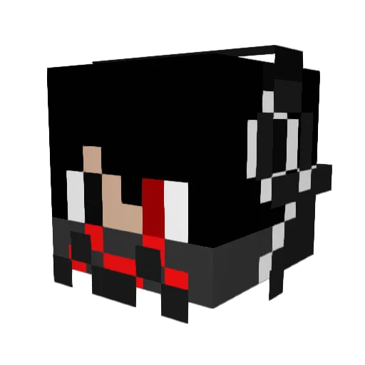 EmoSide98 Minecraft avatar head, 3D render