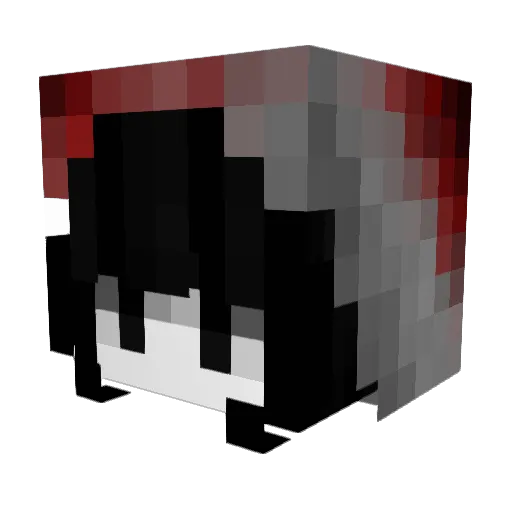 EmoSwaggg Minecraft avatar head, 3D render