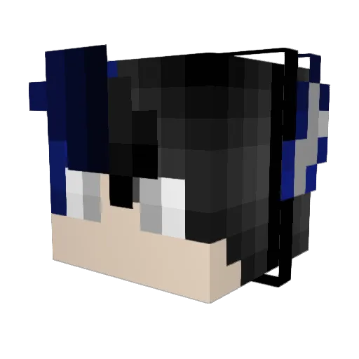 EmoThePotato Minecraft avatar head, 3D render