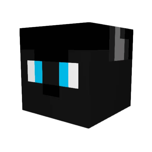 EmoWolfy1 Minecraft avatar head, 3D render
