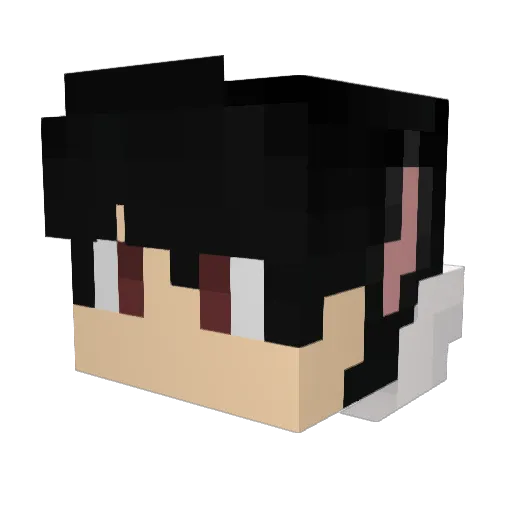 Emo_Bm0 Minecraft avatar head, 3D render