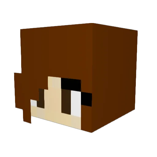 Emo_Pea Minecraft avatar head, 3D render