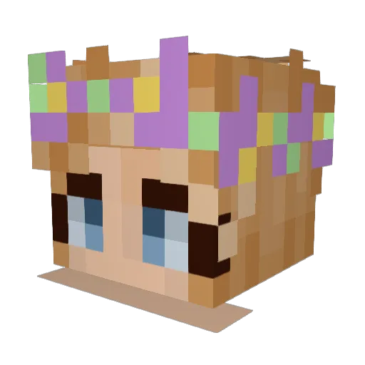 Emo_Princess88 Minecraft avatar head, 3D render