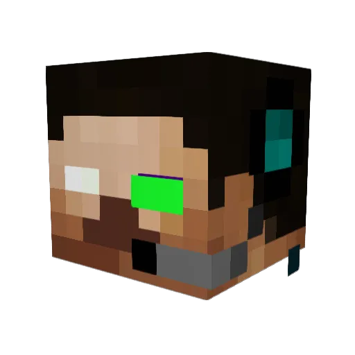 Emo_Proud Minecraft avatar head, 3D render